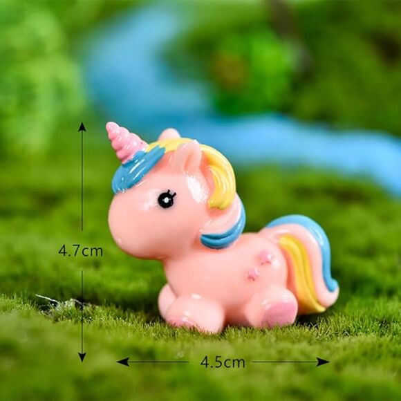 Mini Unicorn Figurines Statue,Rainbow Unicorn Cake Toppers Decoration(Pack of 8) - Picture 4 of 7